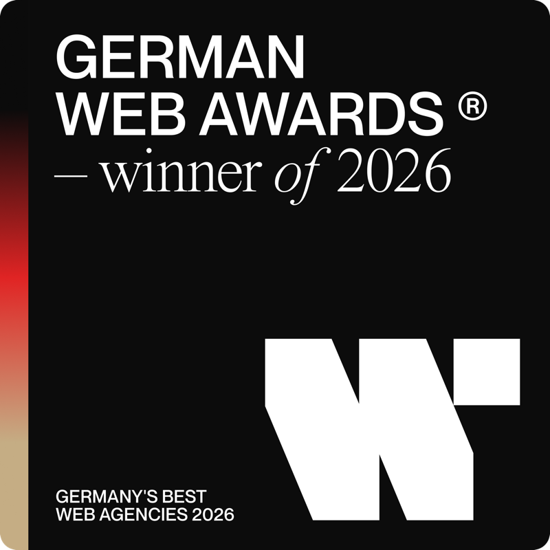 Siegel: German Web Awards 2026 Winner – Germany’s best web agencies 2026