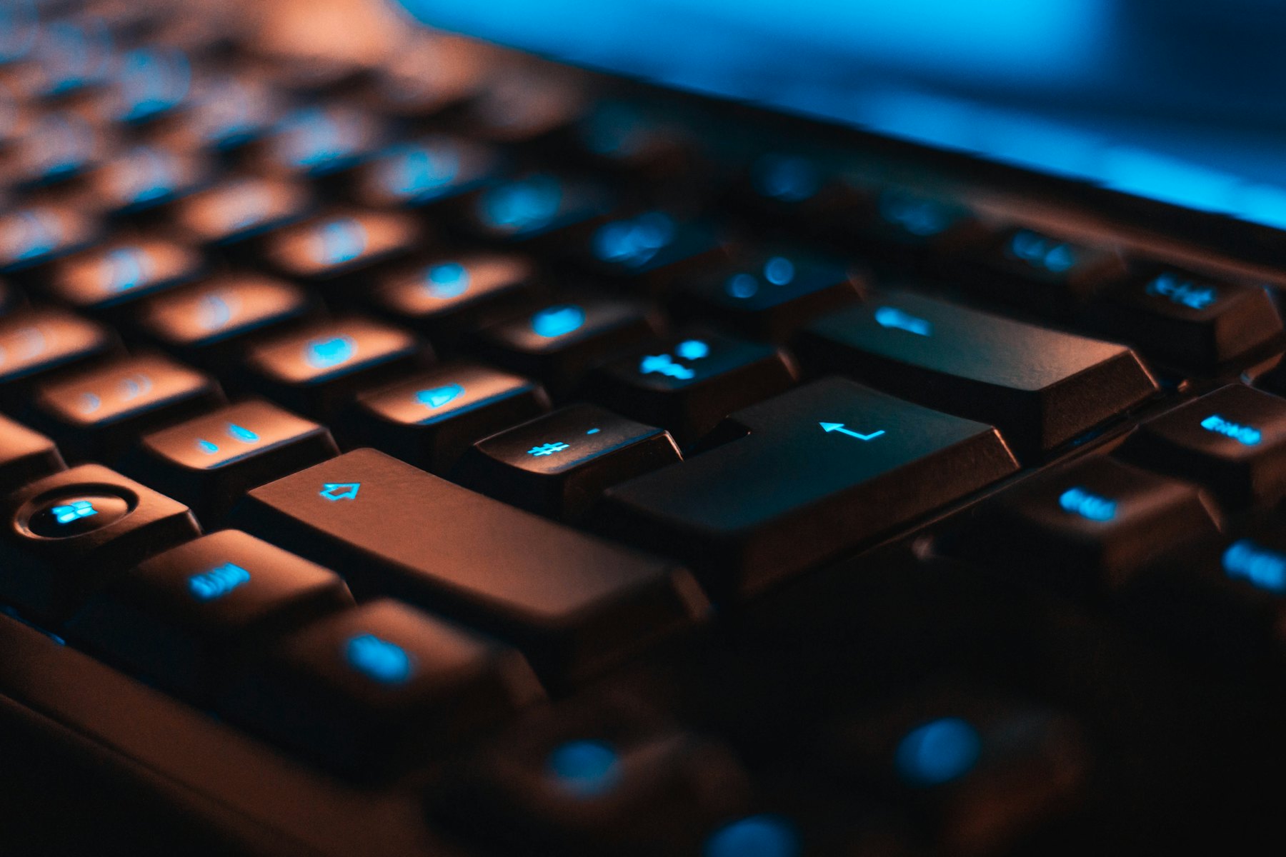 Nahaufnahme einer Computertastatur