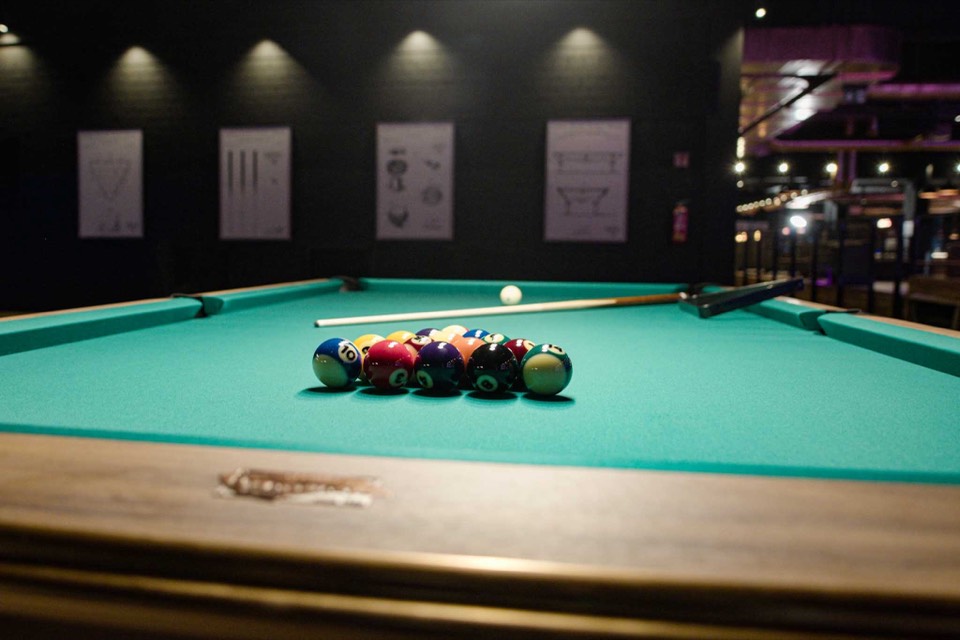 Billiards area for Friday's Bowling