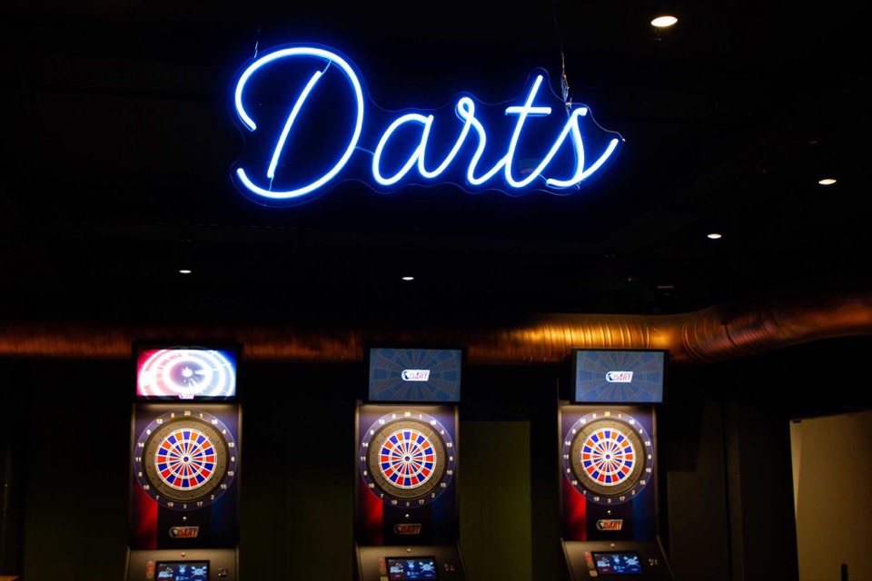 Darts area for Friday's Bowling