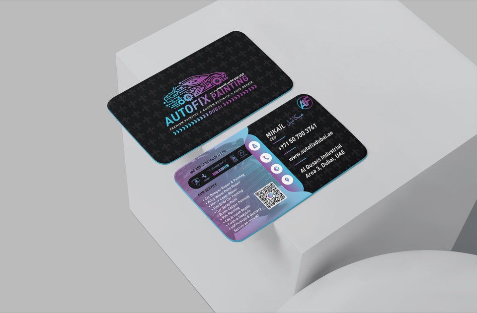 Business cards for Autofix Painting