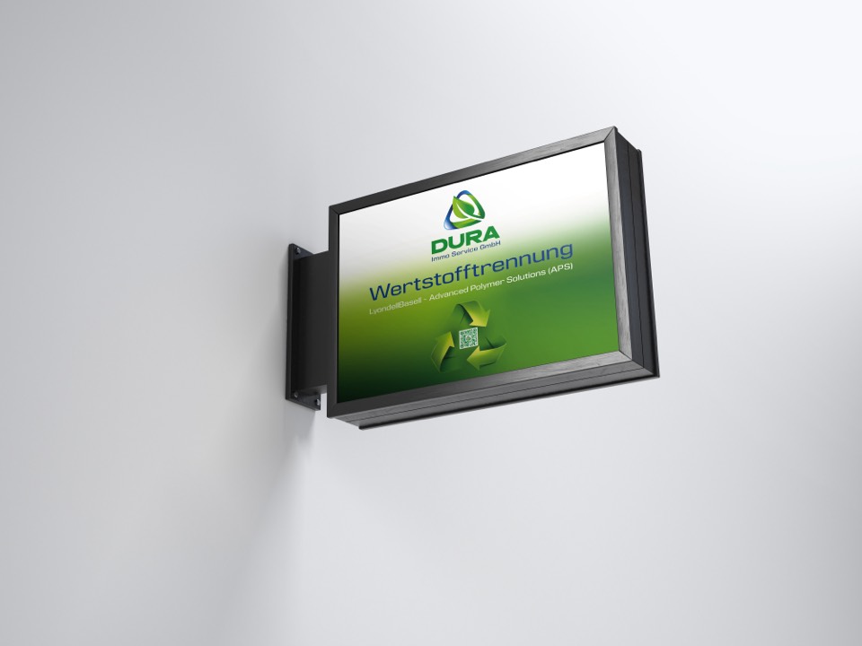Logo & illuminated sign for Dura Werkstoffrecycling