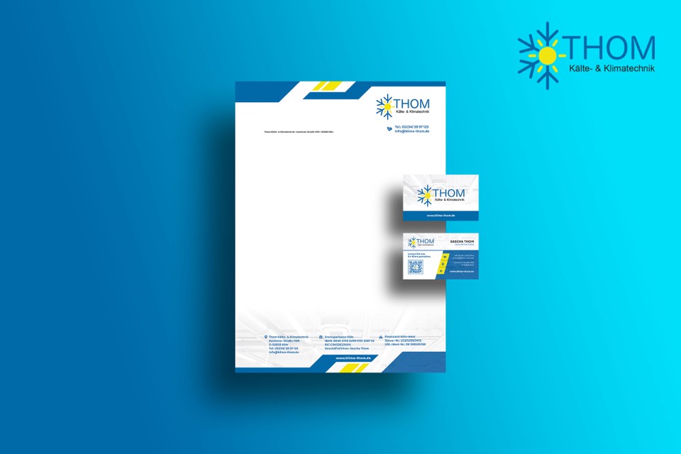 Stationery & flyer for Klima Thom