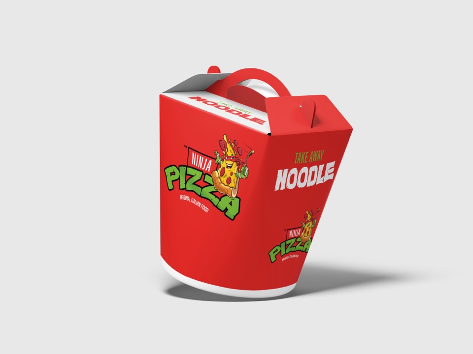 Logo & noodle box for Ninja Pizza