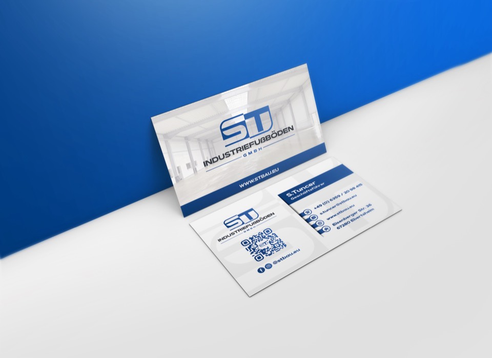 Business cards for ST Bau