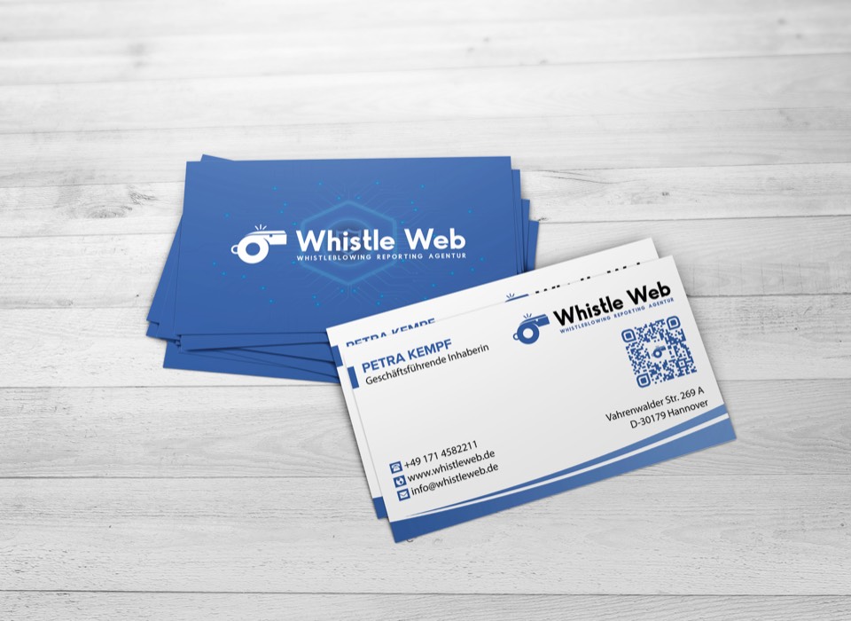 Business cards for Whistle Web