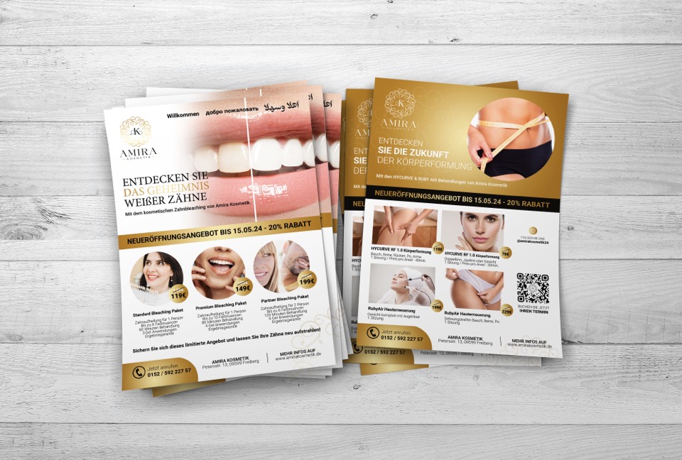 Flyer for Amira Kosmetik