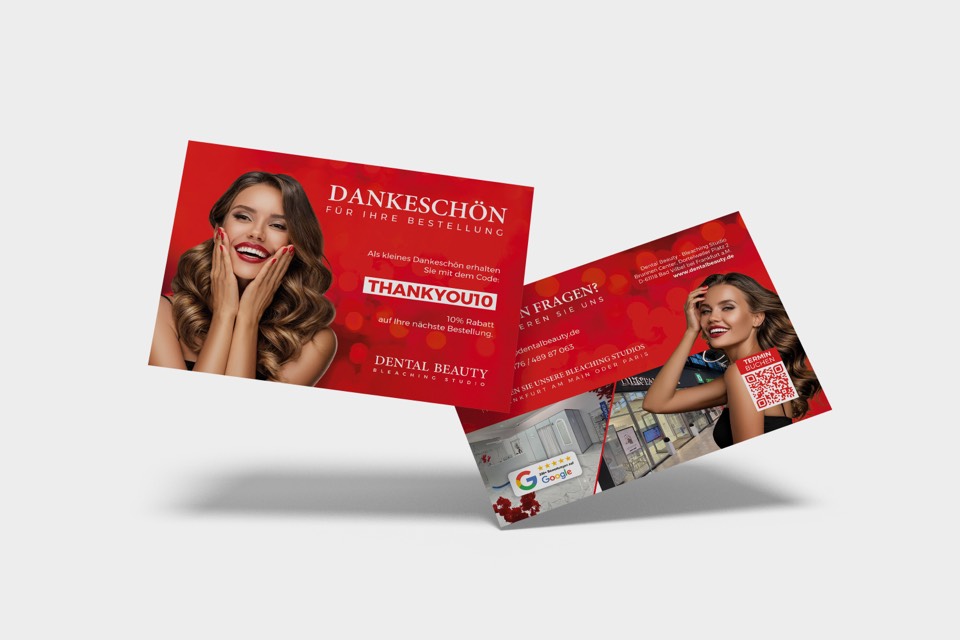 Thank-you cards for Dental Beauty