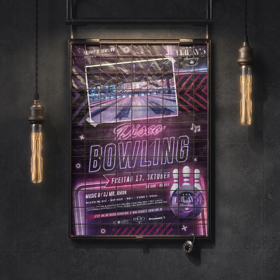 Poster Disco Bowling for Friday's Bowling