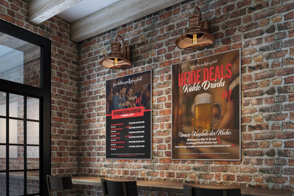 Poster series for Kultkneipe