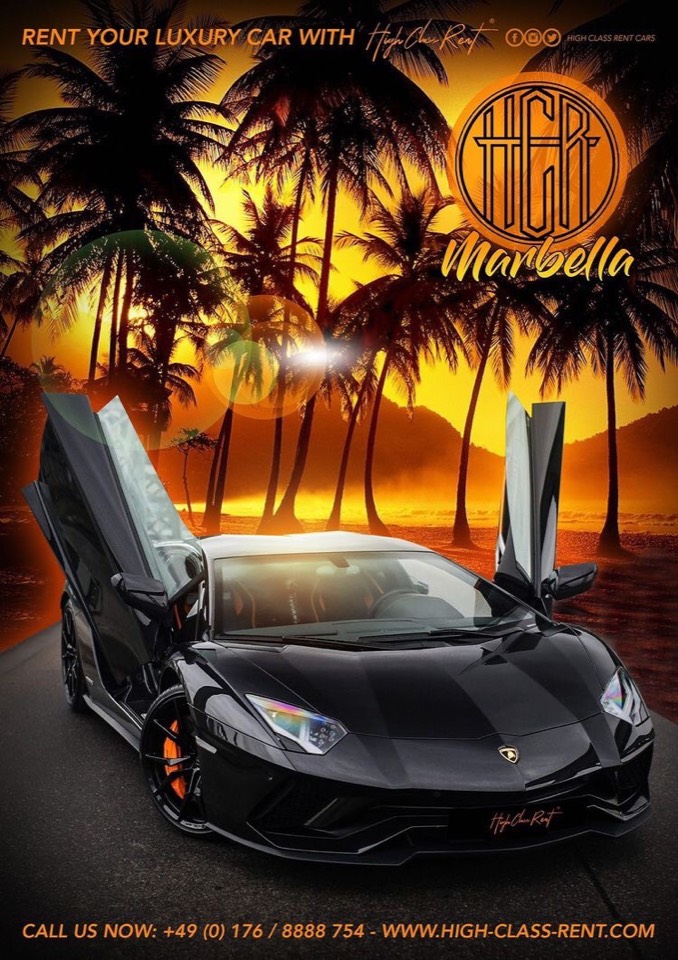 Social ads for a luxury car rental for High Class Rent