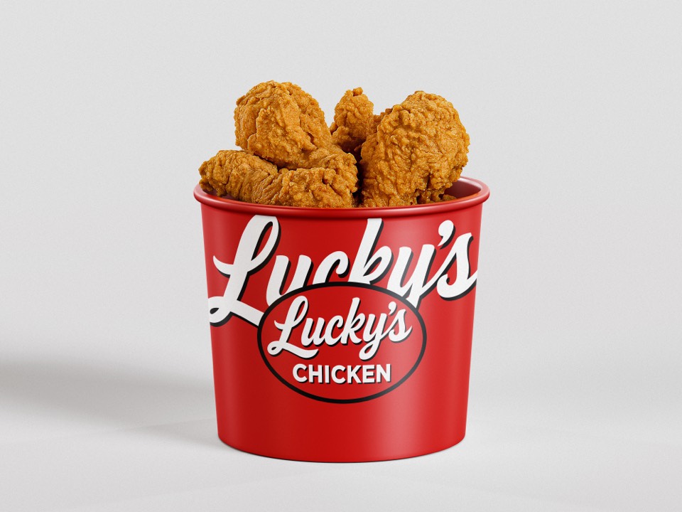 Logo & chicken bucket for Lucky's Chicken
